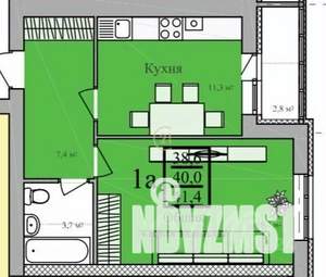 1-к квартира, вторичка, 41м2, 5/9 этаж