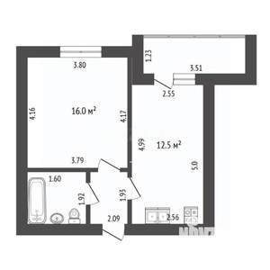 1-к квартира, вторичка, 40м2, 3/17 этаж