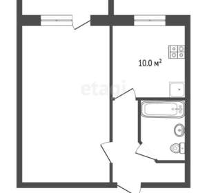 1-к квартира, вторичка, 38м2, 7/9 этаж