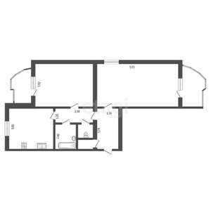 2-к квартира, вторичка, 62м2, 2/3 этаж