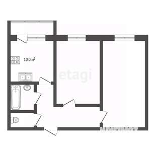 2-к квартира, вторичка, 55м2, 4/9 этаж