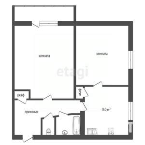 2-к квартира, вторичка, 40м2, 4/5 этаж