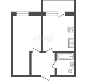 1-к квартира, вторичка, 33м2, 7/9 этаж