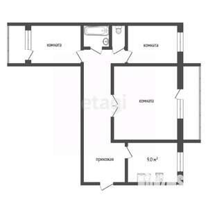 3-к квартира, вторичка, 68м2, 6/10 этаж