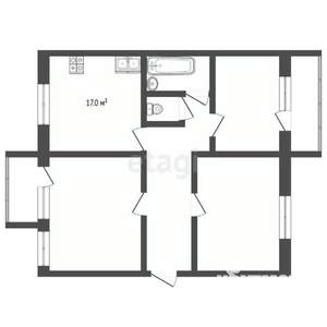 3-к квартира, вторичка, 91м2, 2/4 этаж