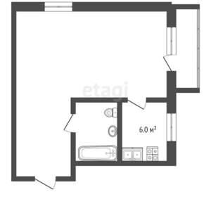 1-к квартира, вторичка, 31м2, 2/4 этаж