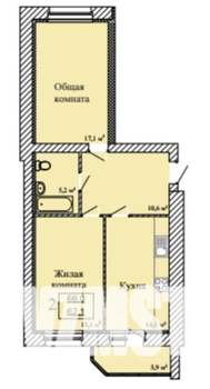 2-к квартира, строящийся дом, 66м2, 3/9 этаж