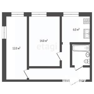 2-к квартира, вторичка, 44м2, 5/5 этаж