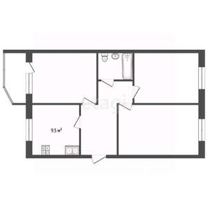3-к квартира, вторичка, 67м2, 4/6 этаж