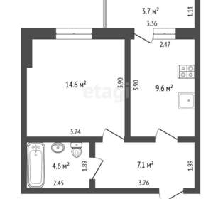 1-к квартира, вторичка, 36м2, 3/11 этаж