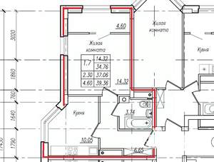 1-к квартира, вторичка, 39м2, 3/17 этаж