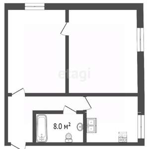 2-к квартира, вторичка, 43м2, 3/5 этаж