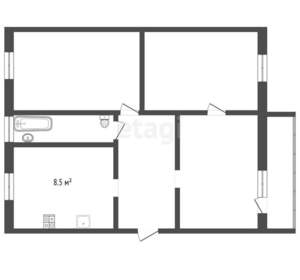 3-к квартира, вторичка, 56м2, 2/4 этаж