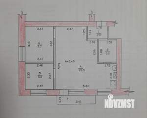 2-к квартира, вторичка, 43м2, 4/4 этаж