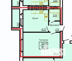 1-к квартира, вторичка, 45м2, 5/5 этаж