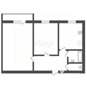 2-к квартира, вторичка, 60м2, 2/9 этаж