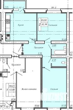 2-к квартира, вторичка, 65м2, 4/9 этаж