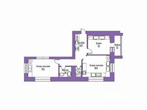 2-к квартира, вторичка, 63м2, 2/7 этаж