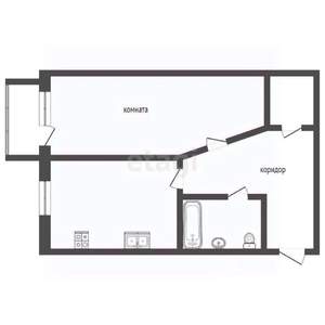 1-к квартира, вторичка, 39м2, 4/10 этаж