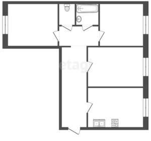 3-к квартира, вторичка, 63м2, 9/10 этаж
