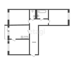 3-к квартира, вторичка, 65м2, 6/9 этаж