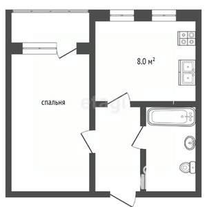 1-к квартира, вторичка, 39м2, 4/9 этаж