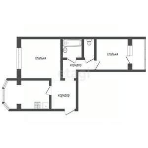 2-к квартира, вторичка, 65м2, 9/9 этаж