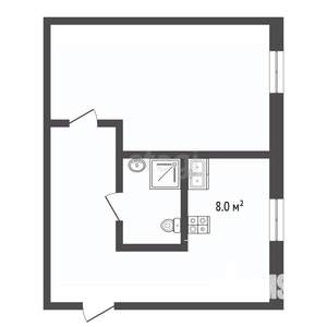 1-к квартира, вторичка, 31м2, 1/5 этаж