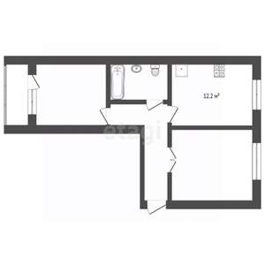 2-к квартира, вторичка, 63м2, 3/9 этаж