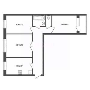 3-к квартира, вторичка, 64м2, 3/10 этаж