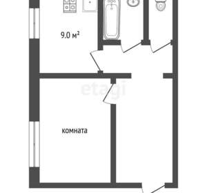 1-к квартира, вторичка, 31м2, 1/5 этаж