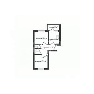 2-к квартира, вторичка, 50м2, 3/5 этаж