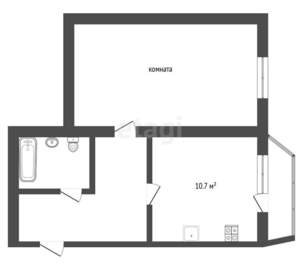 1-к квартира, вторичка, 48м2, 7/16 этаж
