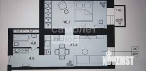 2-к квартира, вторичка, 50м2, 5/16 этаж