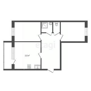2-к квартира, вторичка, 58м2, 4/11 этаж