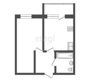 1-к квартира, вторичка, 34м2, 6/9 этаж