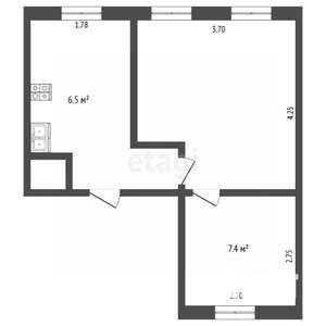 2-к квартира, вторичка, 30м2, 2/3 этаж
