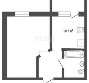 1-к квартира, сданный дом, 38м2, 3/9 этаж