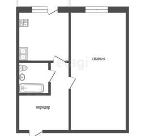 1-к квартира, вторичка, 45м2, 3/9 этаж