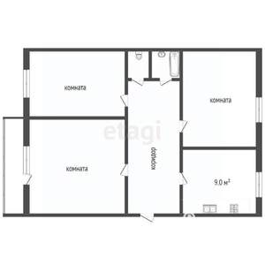 3-к квартира, вторичка, 56м2, 2/5 этаж