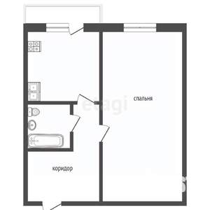1-к квартира, вторичка, 45м2, 3/9 этаж