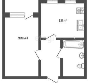 1-к квартира, вторичка, 39м2, 4/9 этаж