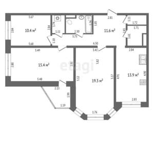 3-к квартира, вторичка, 80м2, 9/17 этаж