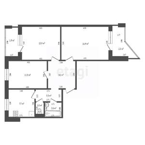 3-к квартира, вторичка, 65м2, 10/12 этаж