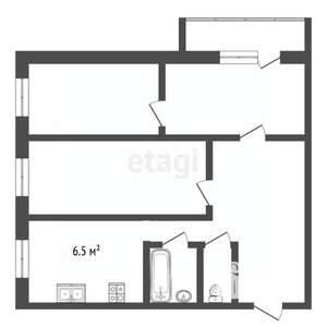 3-к квартира, вторичка, 50м2, 5/5 этаж