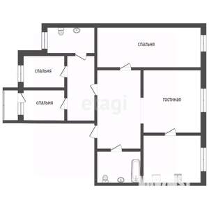 4-к квартира, вторичка, 99м2, 2/4 этаж