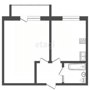 1-к квартира, вторичка, 33м2, 6/6 этаж