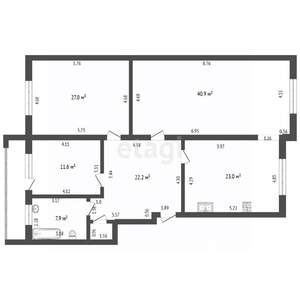 3-к квартира, вторичка, 125м2, 8/9 этаж