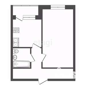 1-к квартира, вторичка, 43м2, 3/9 этаж