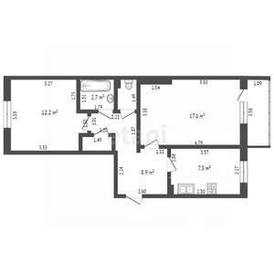 2-к квартира, вторичка, 50м2, 2/5 этаж